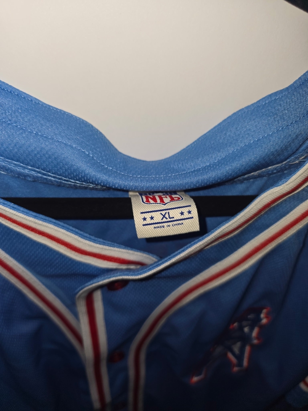 NFL Mens Baseball-Style Ten 60 Tennessee Oilers Vintage Marks Jersey XL - Picture 4 of 6